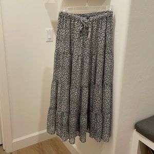 leopard maxi skirt